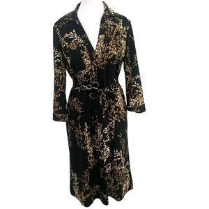 Becky & Max Long Sleeved Floral Tie Waist Wrap Dress
